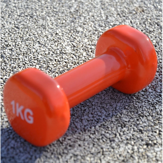 Гантель PowerPlay PP_4103 вінілова 1 кг Помаранчева (PP_4103_1kg) - picture 8