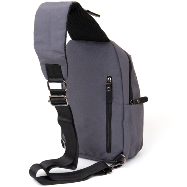 Сумка Vintage Через плече нейлон Сіра (20630) - зображення 2