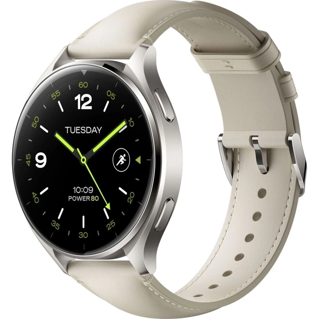 Смарт-годинник Xiaomi Watch 2 Titan BHR9306GL Gray Case White Leather Strap (1093970) - зображення 1