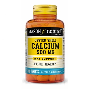 Мінерали Mason Natural Кальцій з мушлі устриці 500 мг, Calcium 500 mg Oyster Shell, (MAV09151) зображення 1