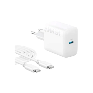 Зарядний пристрій Anker PowerPort 20W USB-C + cable USB-C White (B2347G21) зображення 1