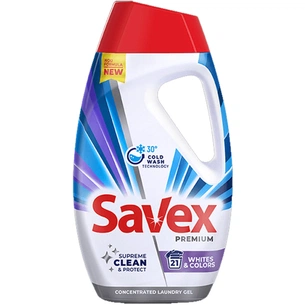 Гель для прання Savex Premium Whites & Colors 945 мл (3800024047855) зображення 1