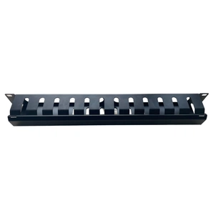 Кабельний організатор 19" 1U гребінчатий, цільнометалевий GEAR (GCM-1U19INCH) изображение 1