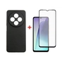 Чохол до мобільного телефона Dengos Xiaomi Redmi 14C Carbon + glass (Black) (DG-KM-119) - зменшене зображення 1