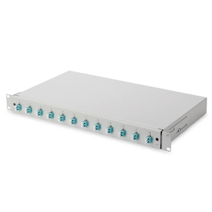 Патч-панель 1U 19", 12xLC duplex, incl, Splice Cass, OM3 Color Pigtails, Adapter Digitus (DN-96331/3) изображение 1