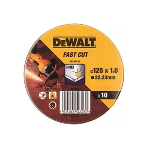 Круг відрізний DeWALT INOX, нержавіюча сталь/листовий метал, 125x22.23x1.0 мм, 10 шт (DT3507) зображення 1