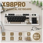 Клавиатура Attack Shark X98 Pro RGB Wireless/Bluetooth/USB UA Cheese White (X98PROCW_AS) - уменьшенное изображение 3