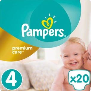 Підгузки Pampers Premium Care Maxi Розмір 4 (8-14 кг) 20 шт (4015400740698) зображення 1