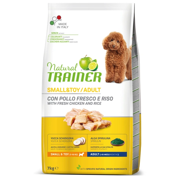 Сухий корм для собак Trainer Natural Super Premium Adult Mini Con Pollo Fresco Riso & Aloe Vera 7 кг (8015699006556) - зображення 1