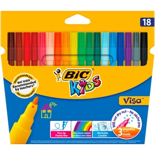 Фломастери Bic Kids Visa 880, 18 кольорів (bc888681) изображение 1
