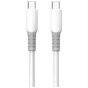 Дата кабель USB-C to USB-C 1.0m 3A PD60W liquid silicone white ColorWay (CW-CBPDCC093-WT) - зменшене зображення 1
