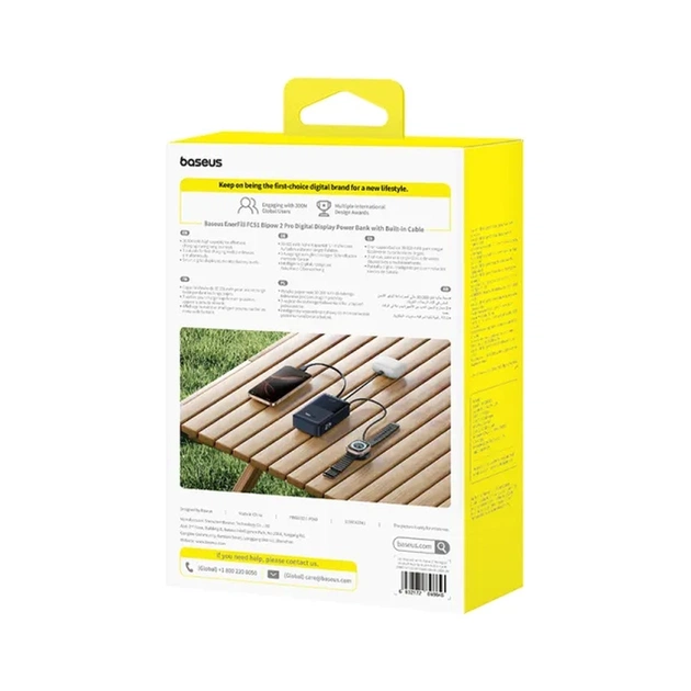 Батарея універсальна Baseus EnerFill FC51 Bipow2 Pro 30000mAh 22,5W build cab.USB-C black (E0028100) - зображення 4
