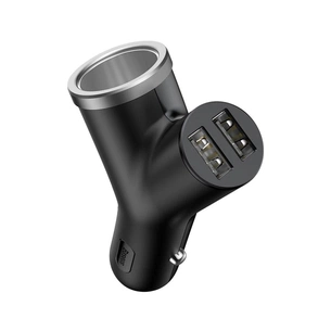 Зарядний пристрій Baseus Y type dual USB-A Black (CCALL-YX01) зображення 1