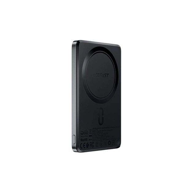 Батарея универсальная Acefast Magnetic Wireless 5000mAh 18W PD, QC/3.0, QI 7.5W, ультра тонкий, M8 Bllack (6974316283386) - изображение 1