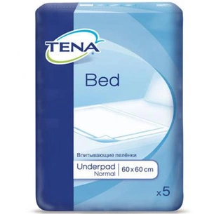Пелюшки для малюків Tena Bed Normal 60х60 см 5 шт (7322540576405) зображення 1