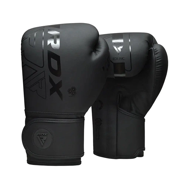 Боксерські рукавички RDX F6 Kara Matte Black 10 унцій (BGR-F6MB-10OZ) - изображение 1