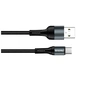 Дата кабель USB 2.0 AM to USB-C 1.0m nylon black ColorWay (CW-CBUC045-BK) - зменшене зображення 4