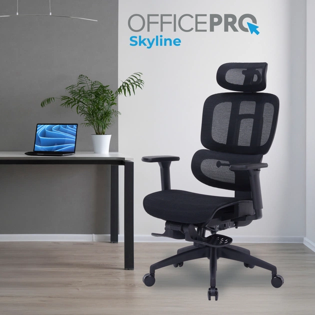 Офісне крісло OfficePro Skyline OC750-B-B-B (OC750-B-B-B) - зображення 7