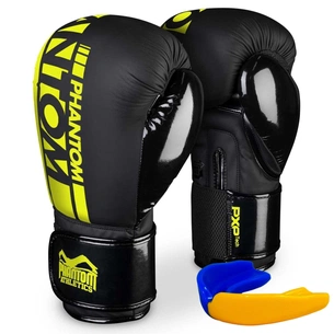 Боксерські рукавички Phantom APEX Elastic Neon Black/Yellow 14oz (PHBG2300-14) зображення 1