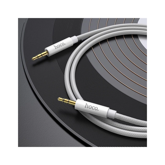 Кабель мультимедійний 3.5mm M to 3.5mm M 1.0m Silver HOCO (6931474759870) - зображення 5