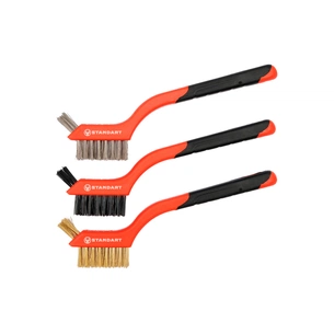 Щітка по металу Стандарт 180мм (сталь, латунь, нейлон) 3 шт. (MWBS0301) изображение 1