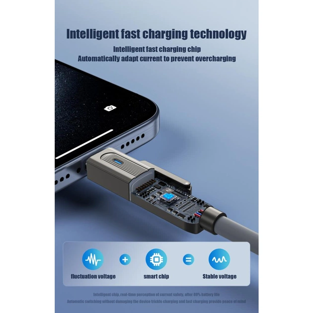 Дата кабель USB 2.0 AM to USB-C + USB 2.0 AM to Lightning 1.0m 60W gray XO (NB275_4-in-1_Gray) - picture 5