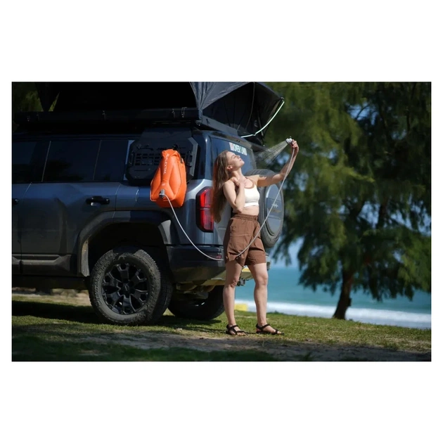 Душ портативний Flextail Tiny Shower Bag із ємністю та насосом 20 л помаранчевий (TSB-650) - picture 11