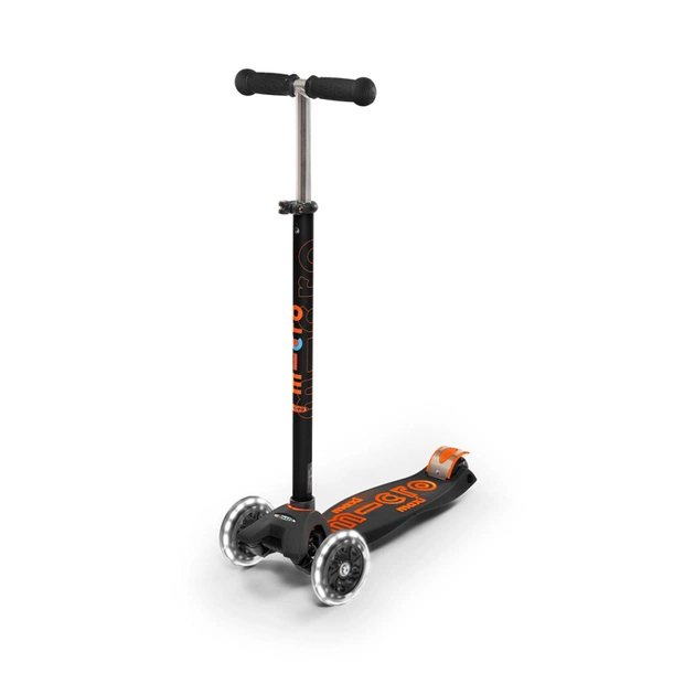 Самокат Micro Maxi Deluxe black/orange LED (MMD143) - зображення 1