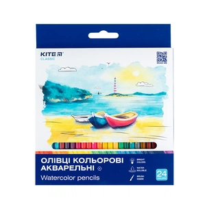 Олівці кольорові Kite Classic акварельні, 24 кольори (K-1050) зображення 1