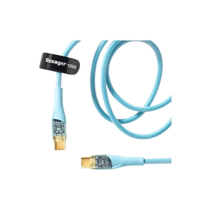 Дата кабель USB-C to USB-C 1.0m 100W blue Essager (EXCTT1-XJ03-P) зображення 1