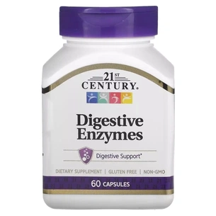 Вітамін 21st Century Травні ферменти, Digestive Enzymes, 60 капсул (CEN-22556) зображення 1