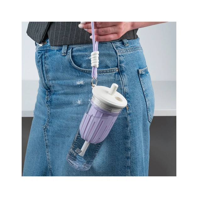 Пляшка для води Kite 650 мл, біло-ліловий (K25-1219-2) - picture 9