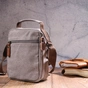 Сумка Vintage Чоловіча з текстилю Сіра (21244) - зменшене зображення 11
