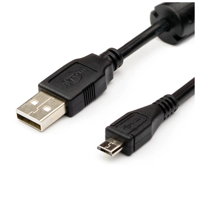 Дата кабель USB 2.0 AM to Micro 5P 0.8m Atcom (9174) - зображення 1