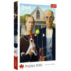 Пазл Trefl American Gothic:Собаче видання 500 елементів (5900511375268) зображення 1
