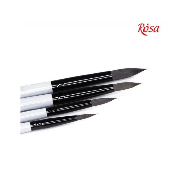 Пензлик для малювання Rosa Синтетика кругла, TRAVEL BRUSH, STREAM 158, № 2 (4823098530084) - picture 6