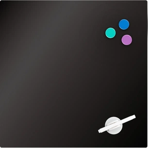 Офісна дошка Axent скляна магнітно-маркерна 45х45 см, чорна (9614-01-А) зображення 1