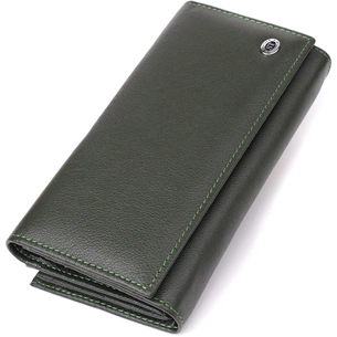 Гаманець ST Leather З натуральної шкіри Зелений (23115) зображення 1