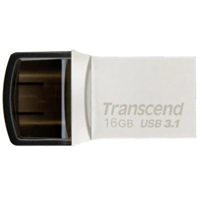 USB флеш накопичувач Transcend 16GB JetFlash 890S Silver USB 3.1 (TS16GJF890S) - изображение 1