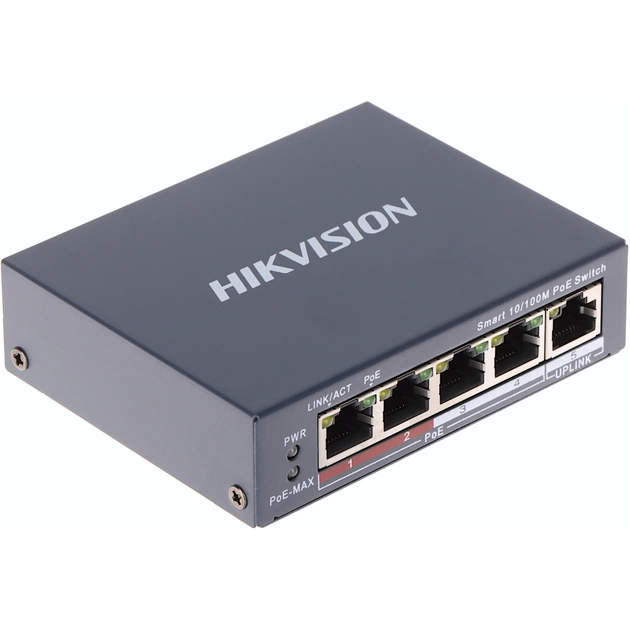 Комутатор мережевий Hikvision DS-3E1105P-EI/V2 - зображення 1