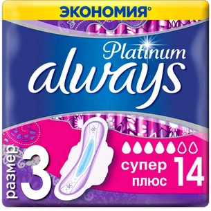 Гігієнічні прокладки Always Platinum Super Plus Duo 14 шт (8001090430663) зображення 1