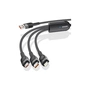Дата кабель USB 2.0 AM to Lightning + Micro 5P + Type-C 1.2m 66W black Essager (EXCMTL-XJ01) - зменшене зображення 3