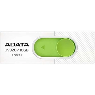 USB флеш накопичувач ADATA 16GB UV320 White/Green USB 3.1 (AUV320-16G-RWHGN) зображення 1