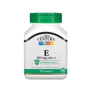 Витамин 21st Century Витамин E, 180 мг, Vitamin E, 110 гелевых капсул (CEN-21245) изображение 1