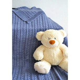 Плед Прованс Soft коси Синій меланж 140x180 см (11682) зображення 1