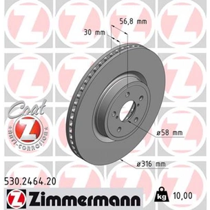 Гальмівний диск ZIMMERMANN 530.2464.20 зображення 1