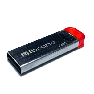 USB флеш накопичувач Mibrand 32GB Falcon Silver-Red USB 2.0 (MI2.0/FA32U7R) зображення 1