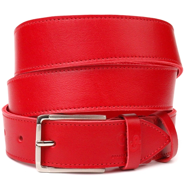 Ремінь Grande Pelle Жіночий під джинси з натуральної шкіри Червоний (21455) - зображення 1