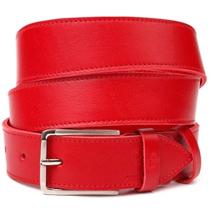 Ремінь Grande Pelle Жіночий під джинси з натуральної шкіри Червоний (21455) зображення 1