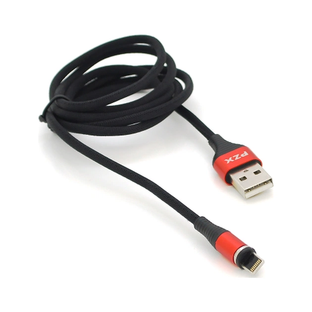 Дата кабель USB 2.0 AM to Lightning 1.0m magnetic 3.1A black PZX (V133-B) - зображення 1